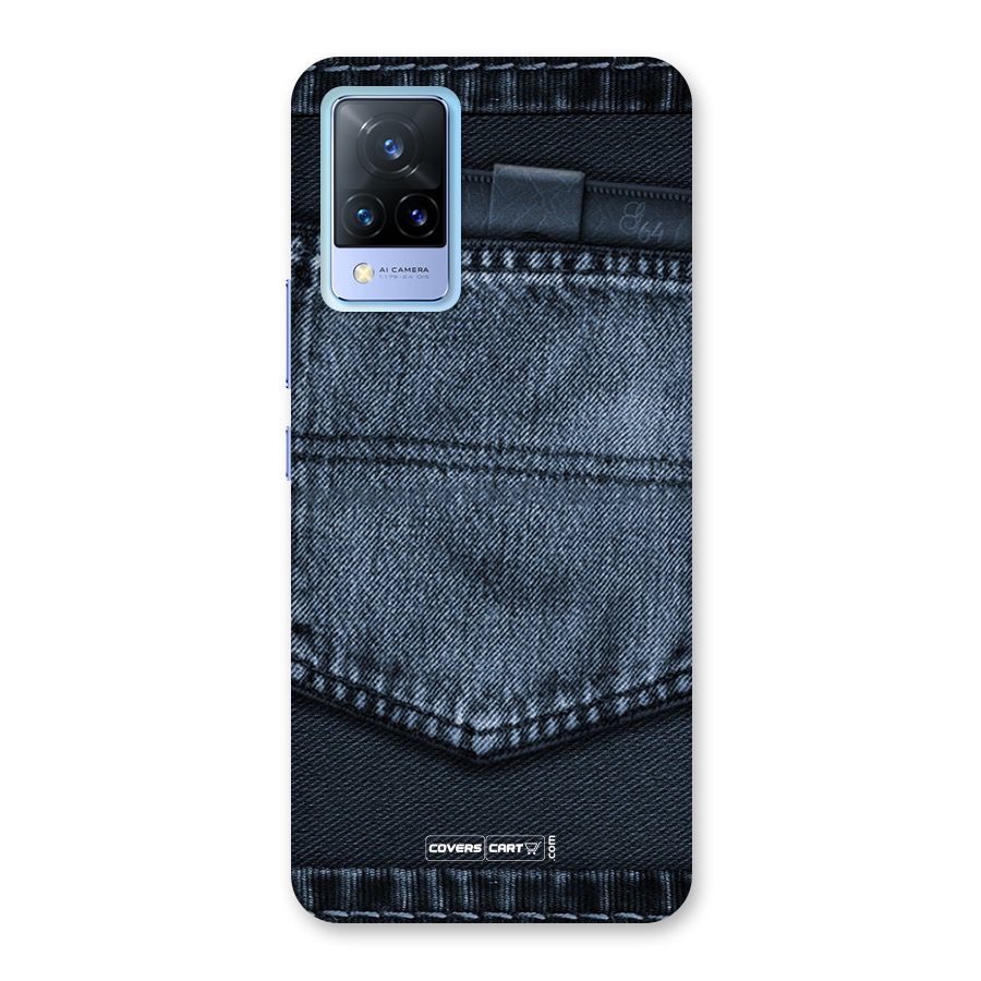 Blue Denim Back Case for Vivo V21 5G