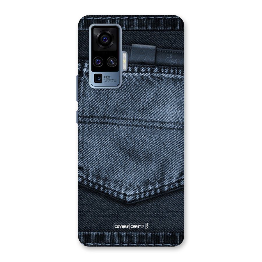Blue Denim Back Case for Vivo X50 Pro