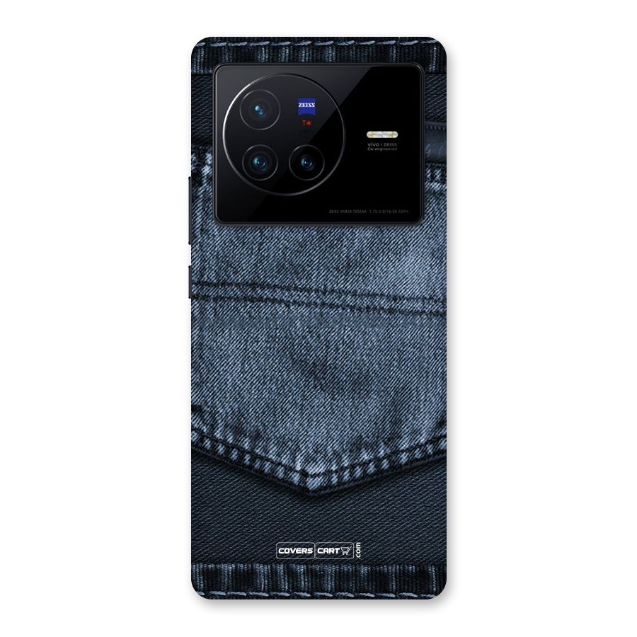 Blue Denim Back Case for Vivo X80