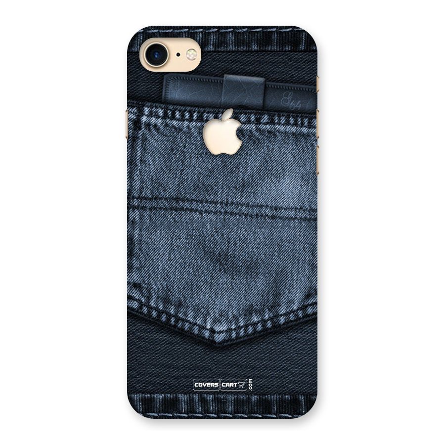 Blue Denim Back Case for iPhone 7 Apple Cut