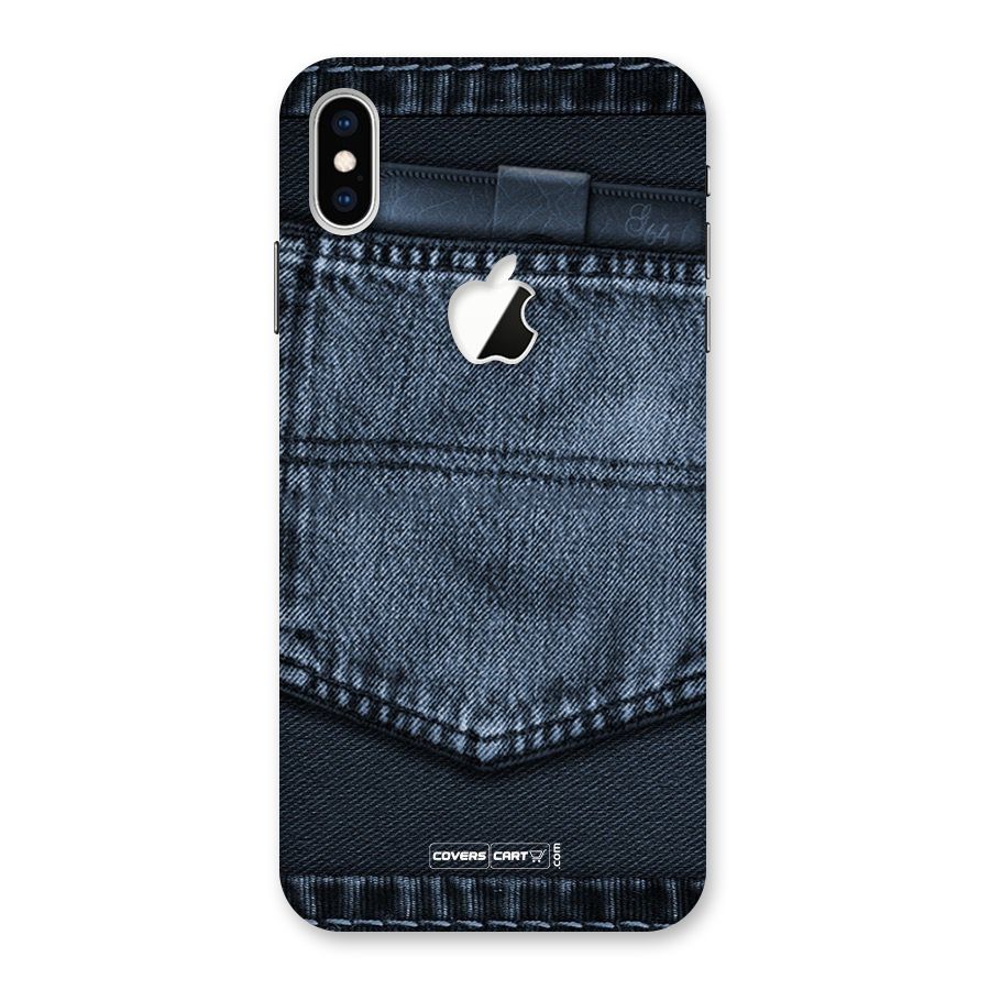 Blue Denim Back Case for iPhone XS Max Apple Cut