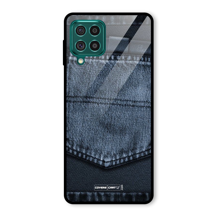 Blue Denim Glass Back Case for Galaxy F62