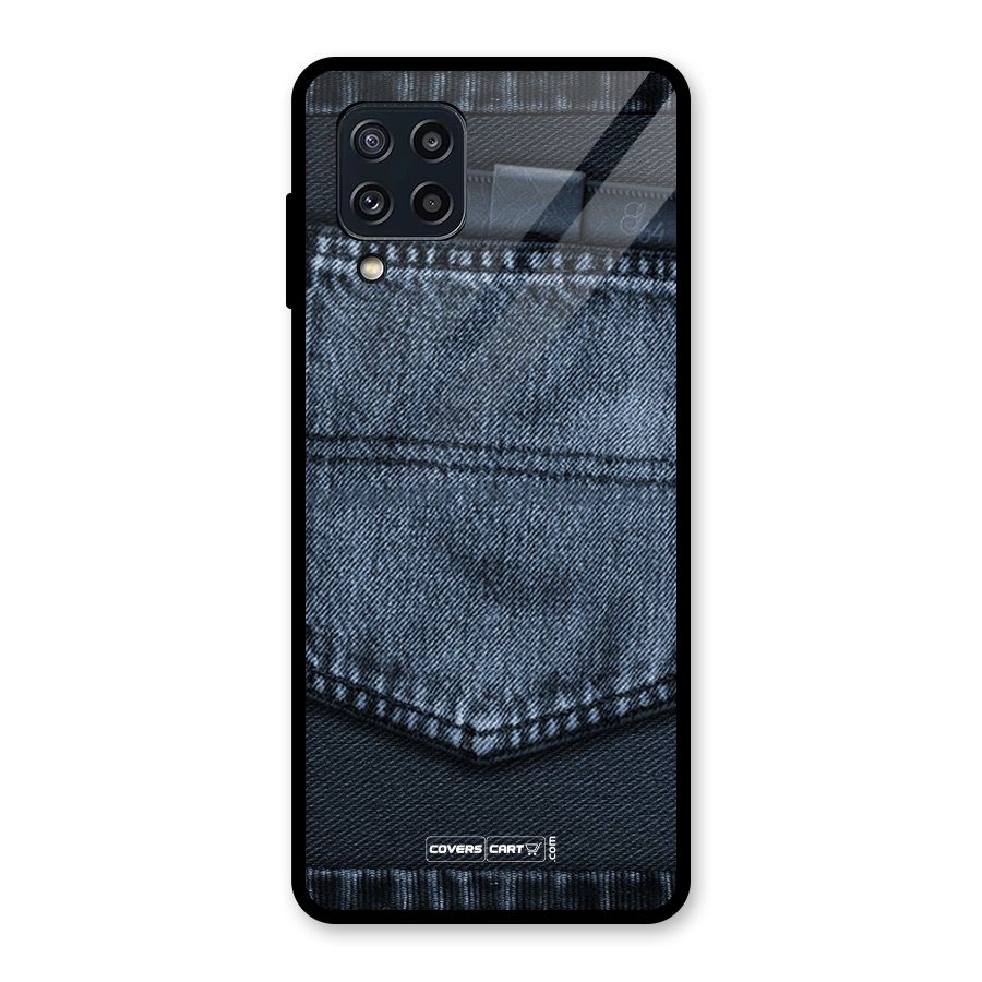 Blue Denim Glass Back Case for Galaxy M32