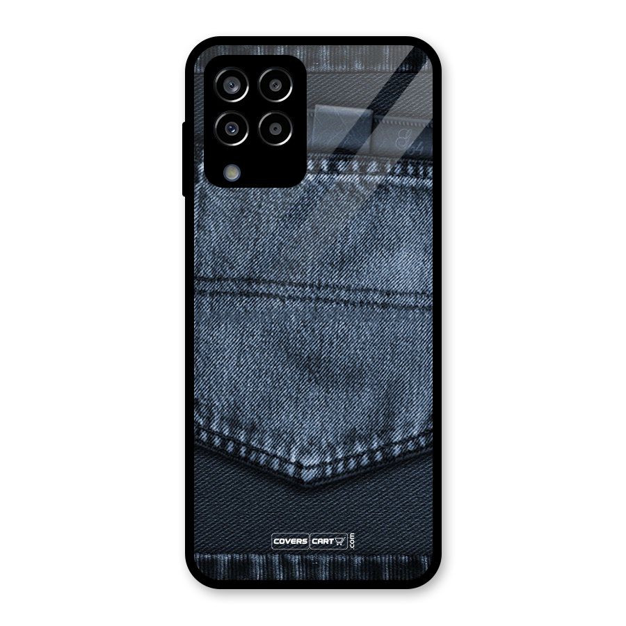 Blue Denim Glass Back Case for Galaxy M33