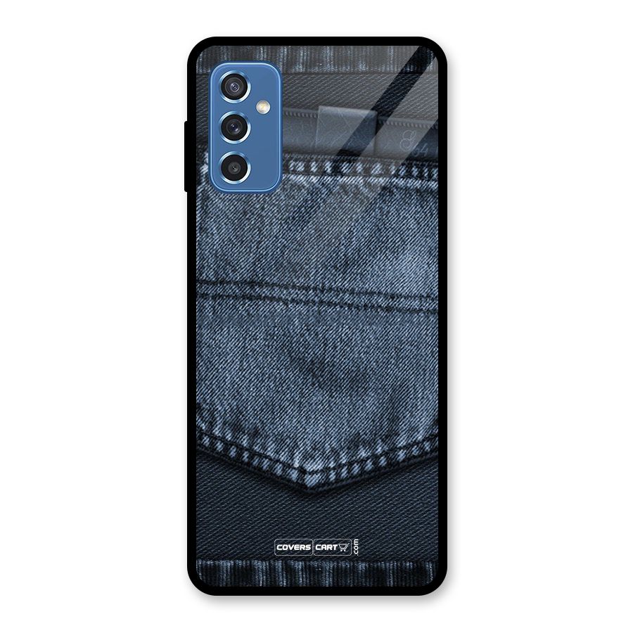 Blue Denim Glass Back Case for Galaxy M52 5G