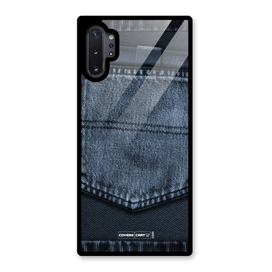 Blue Denim Glass Back Case for Galaxy Note 10 Plus