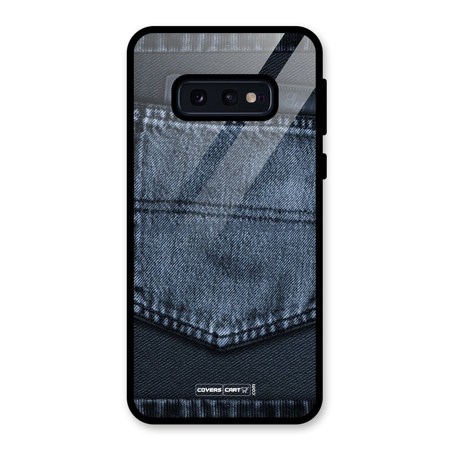 Blue Denim Glass Back Case for Galaxy S10e
