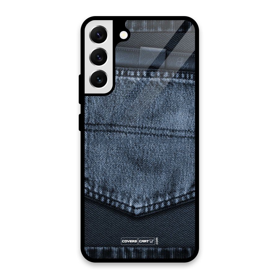Blue Denim Glass Back Case for Galaxy S22 Plus 5G