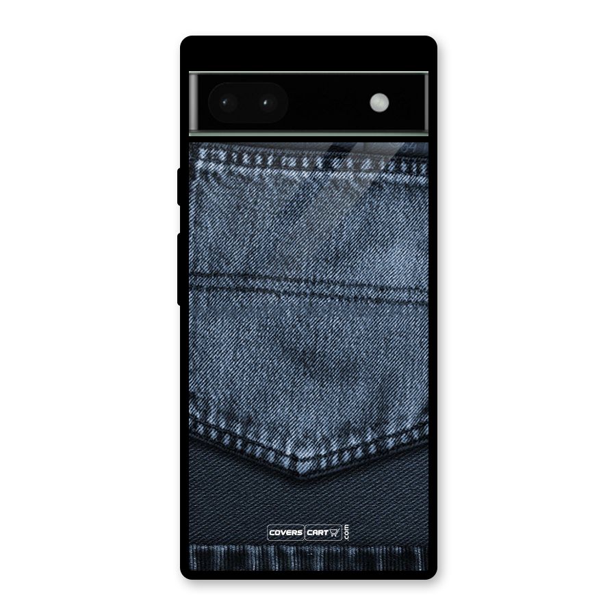 Blue Denim Glass Back Case for Google Pixel 6a