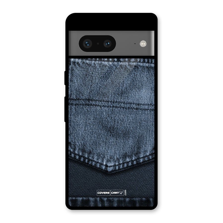Blue Denim Glass Back Case for Google Pixel 7