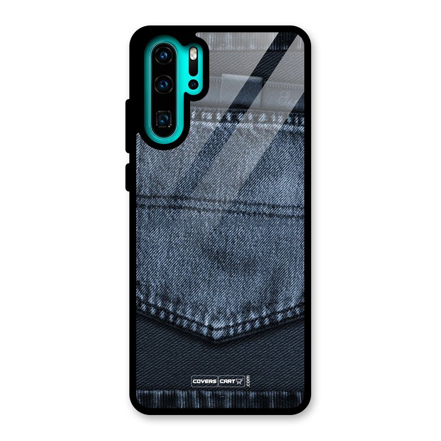 Blue Denim Glass Back Case for Huawei P30 Pro