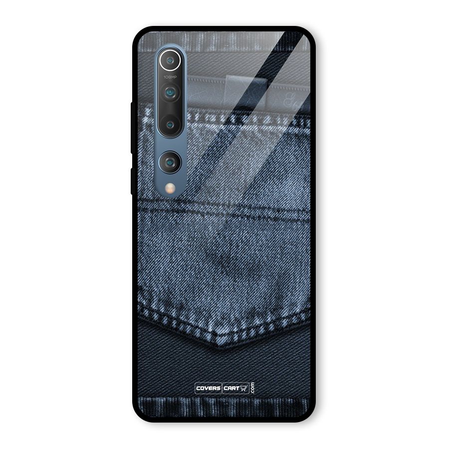 Blue Denim Glass Back Case for Mi 10