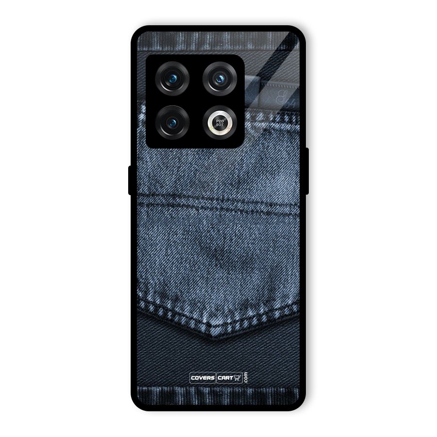 Blue Denim Glass Back Case for OnePlus 10 Pro 5G