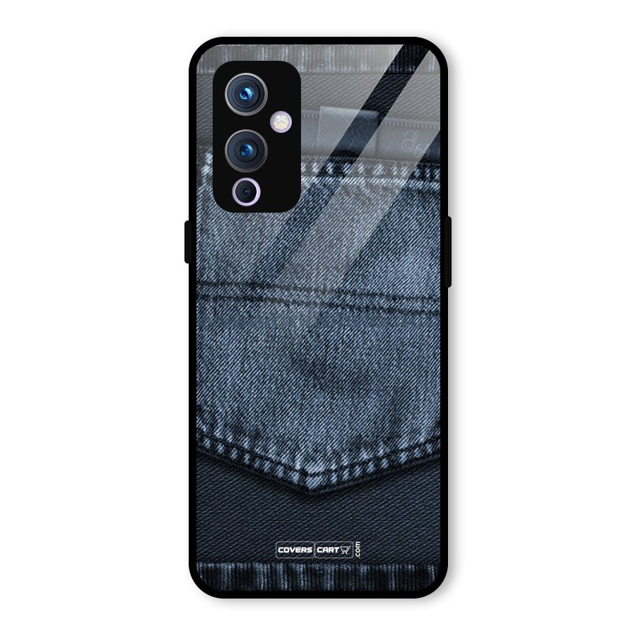 Blue Denim Glass Back Case for OnePlus 9