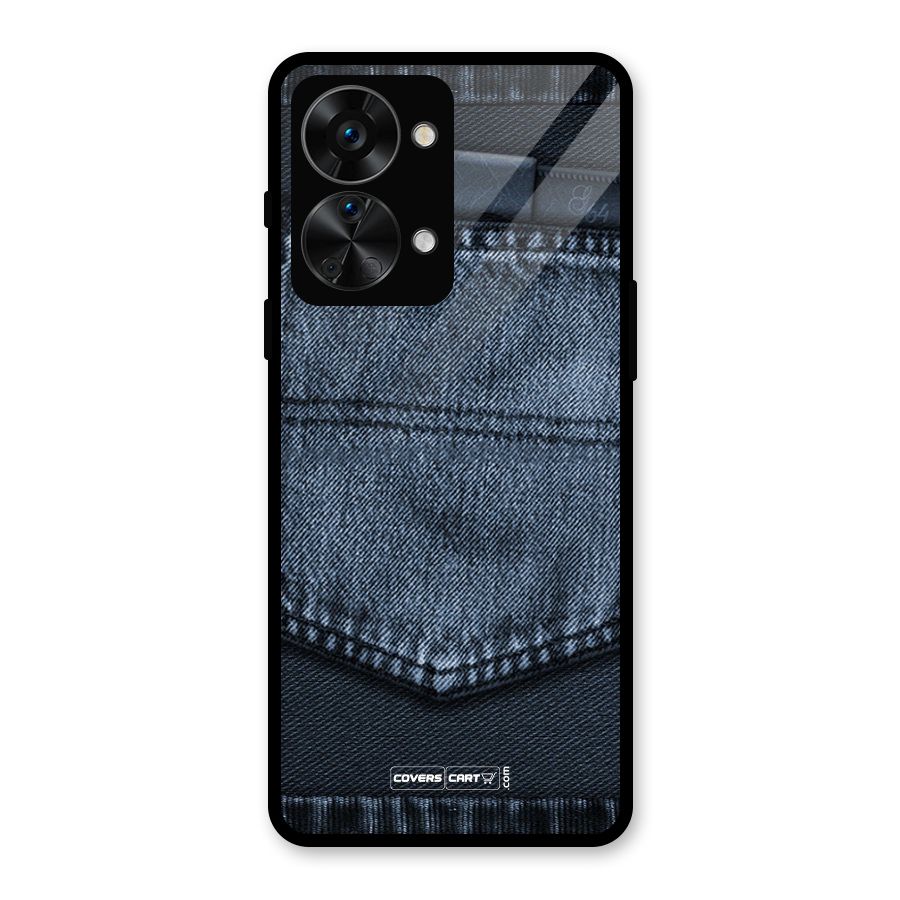 Blue Denim Glass Back Case for OnePlus Nord 2T