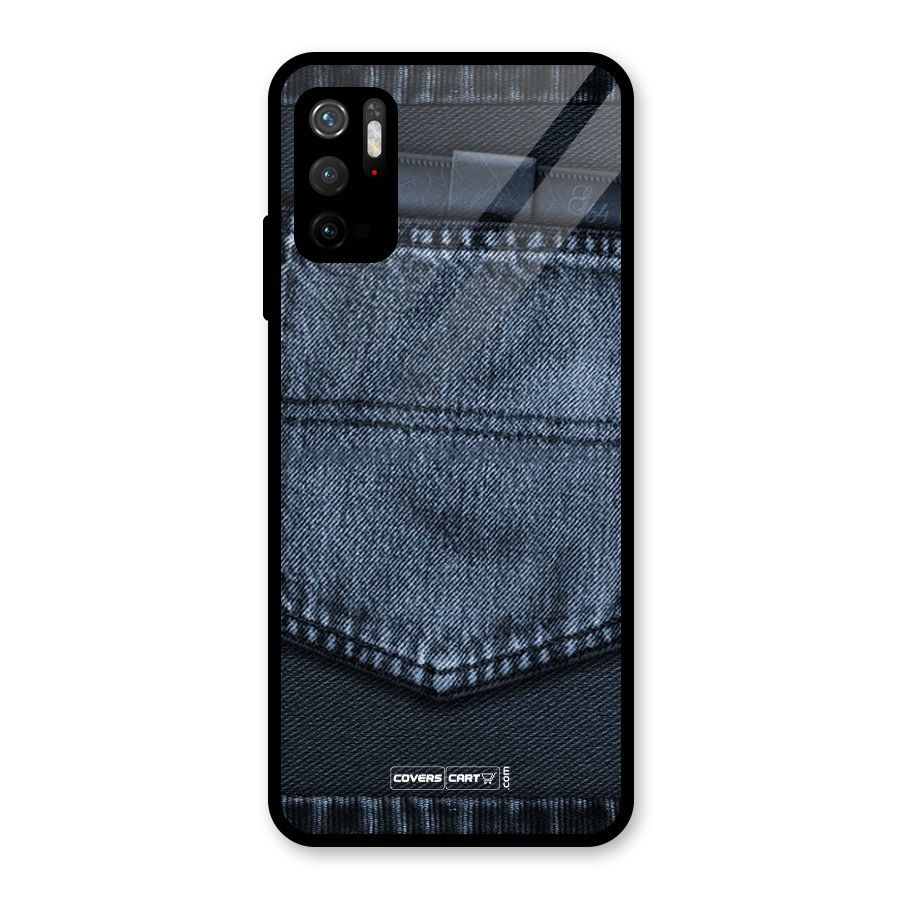 Blue Denim Glass Back Case for Poco M3 Pro 5G
