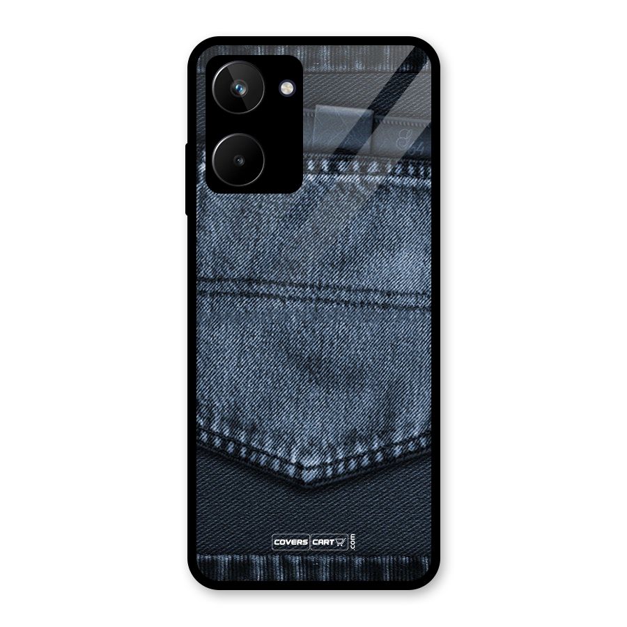 Blue Denim Glass Back Case for Realme 10