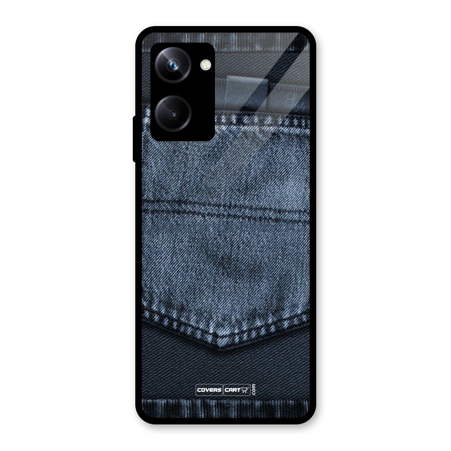 Blue Denim Glass Back Case for Realme 10 Pro