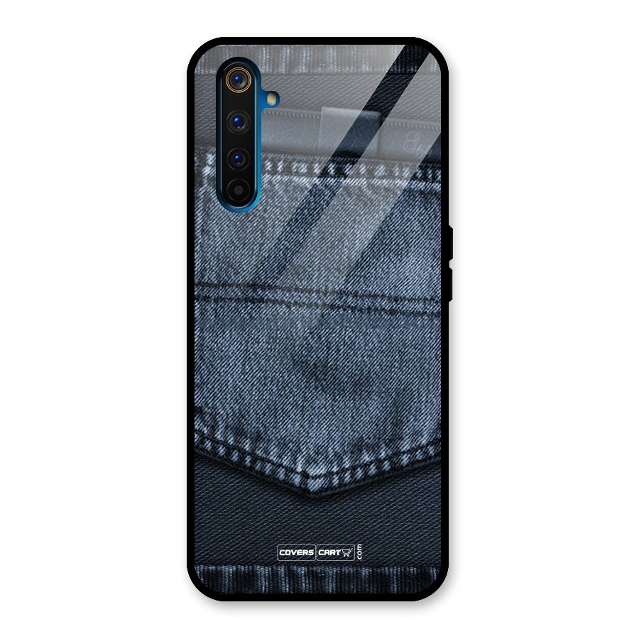 Blue Denim Glass Back Case for Realme 6 Pro