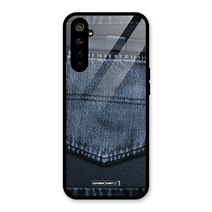 Blue Denim Glass Back Case for Realme 6i