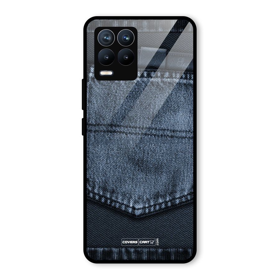 Blue Denim Glass Back Case for Realme 8 Pro