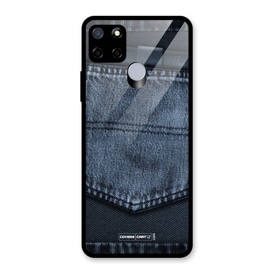 Blue Denim Glass Back Case for Realme C12