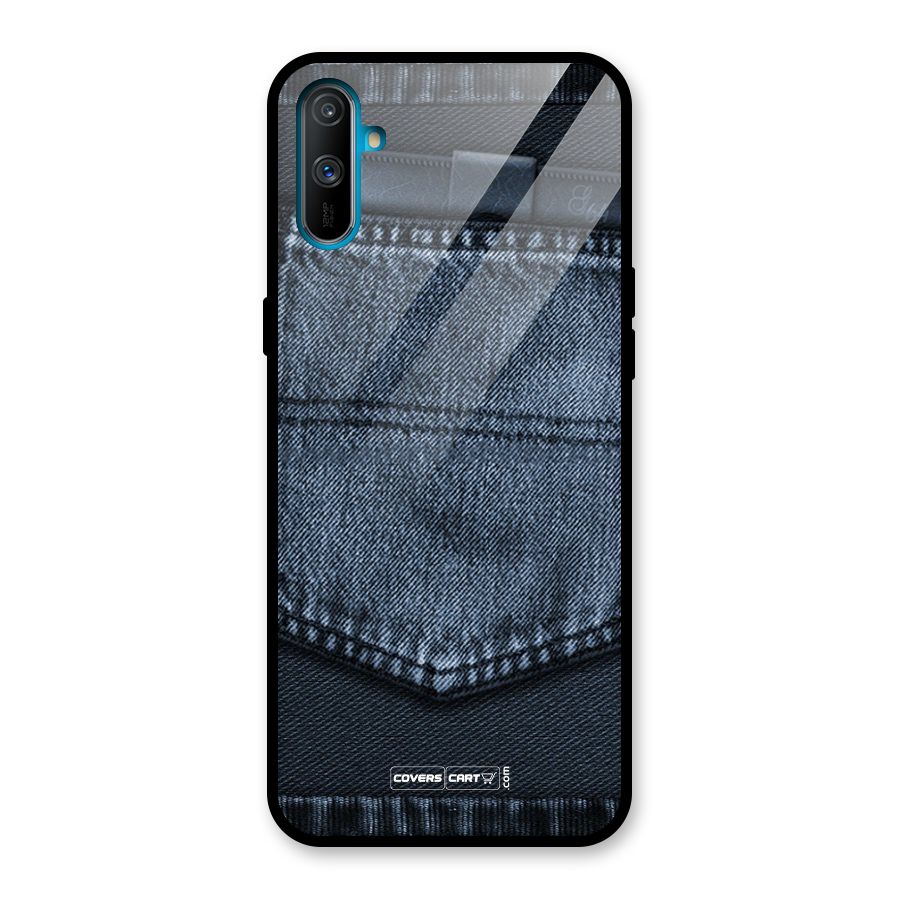 Blue Denim Glass Back Case for Realme C3
