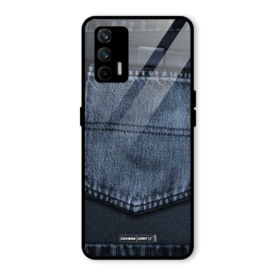 Blue Denim Glass Back Case for Realme GT 5G