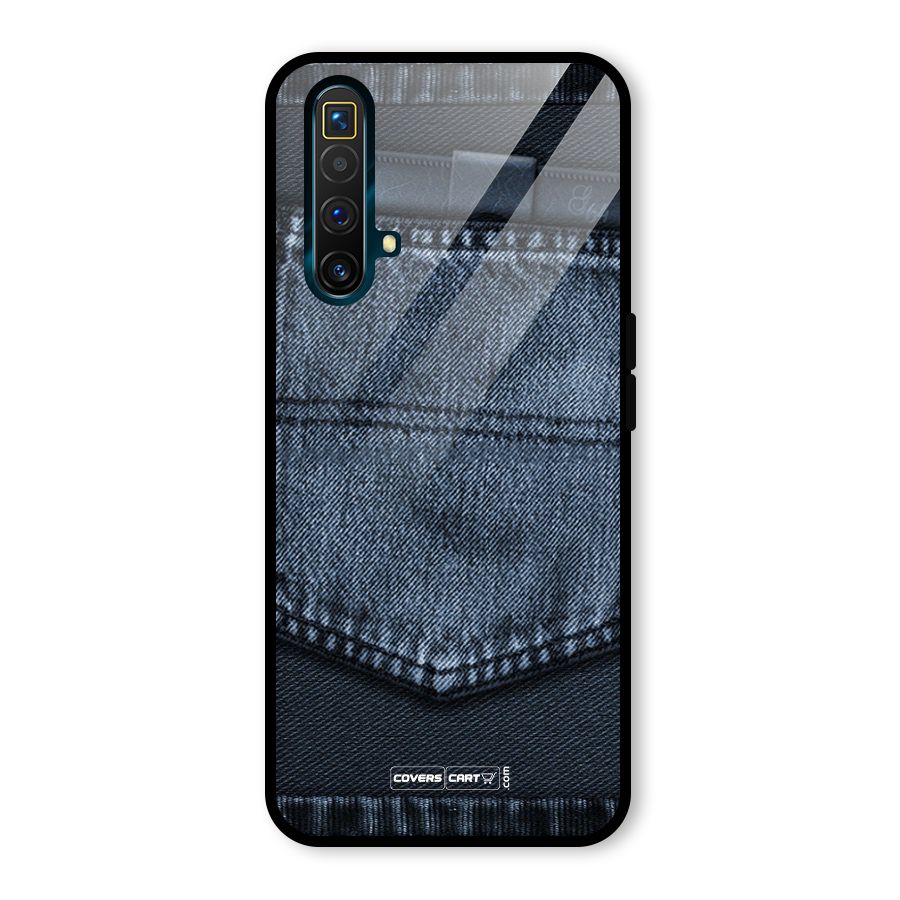Blue Denim Glass Back Case for Realme X3