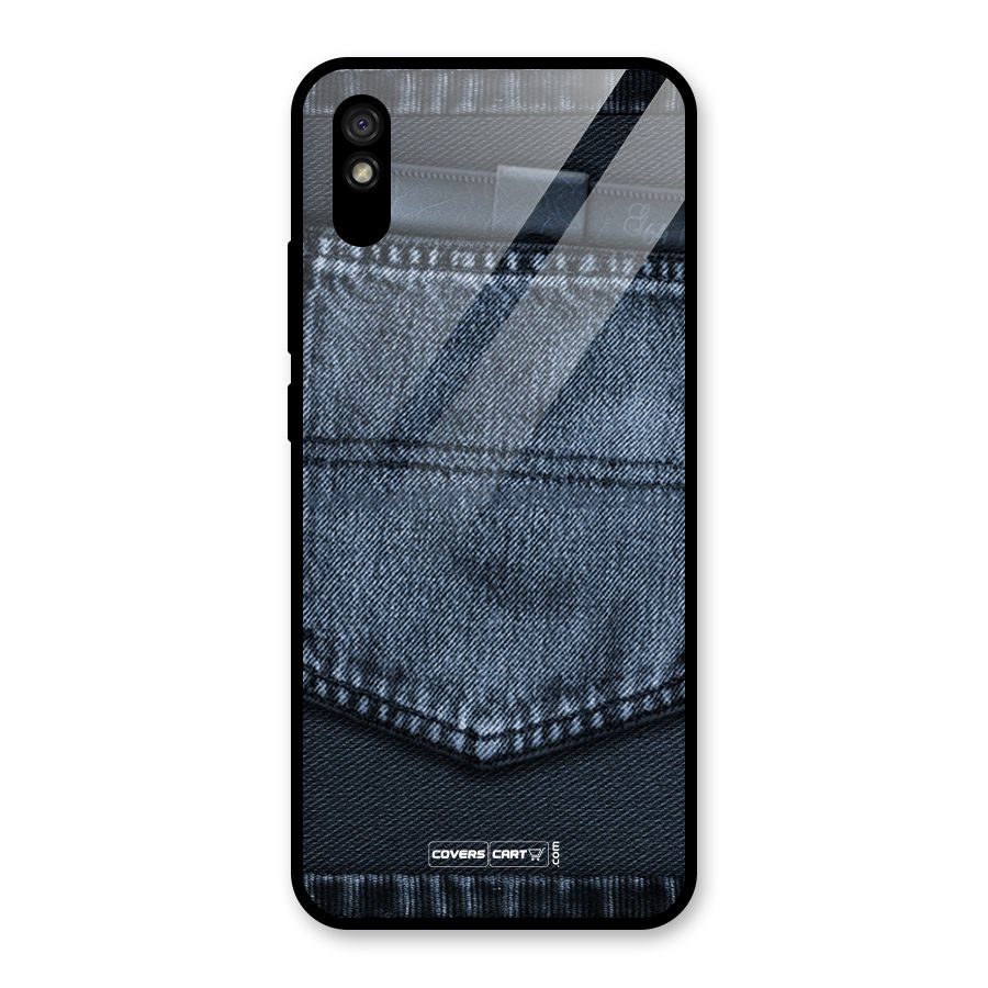 Blue Denim Glass Back Case for Redmi 9A