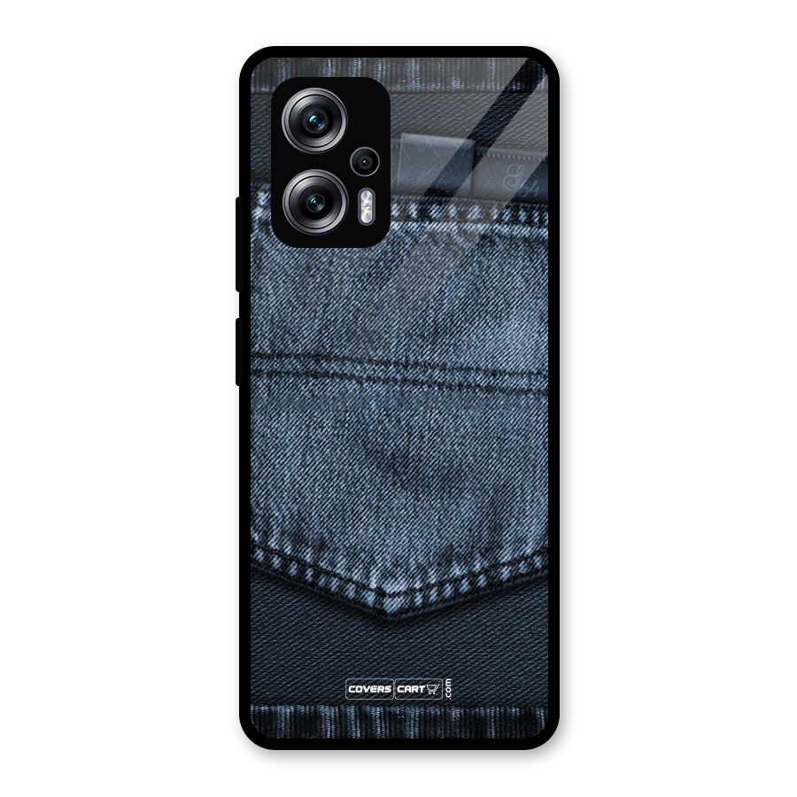 Blue Denim Glass Back Case for Redmi K50i