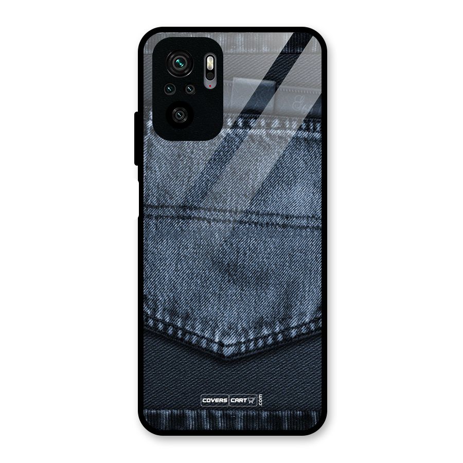 Blue Denim Glass Back Case for Redmi Note 10S