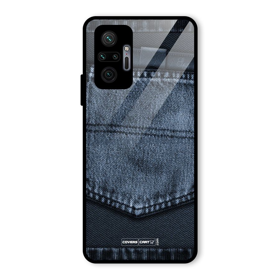 Blue Denim Glass Back Case for Redmi Note 10 Pro