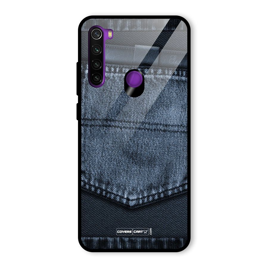 Blue Denim Glass Back Case for Redmi Note 8