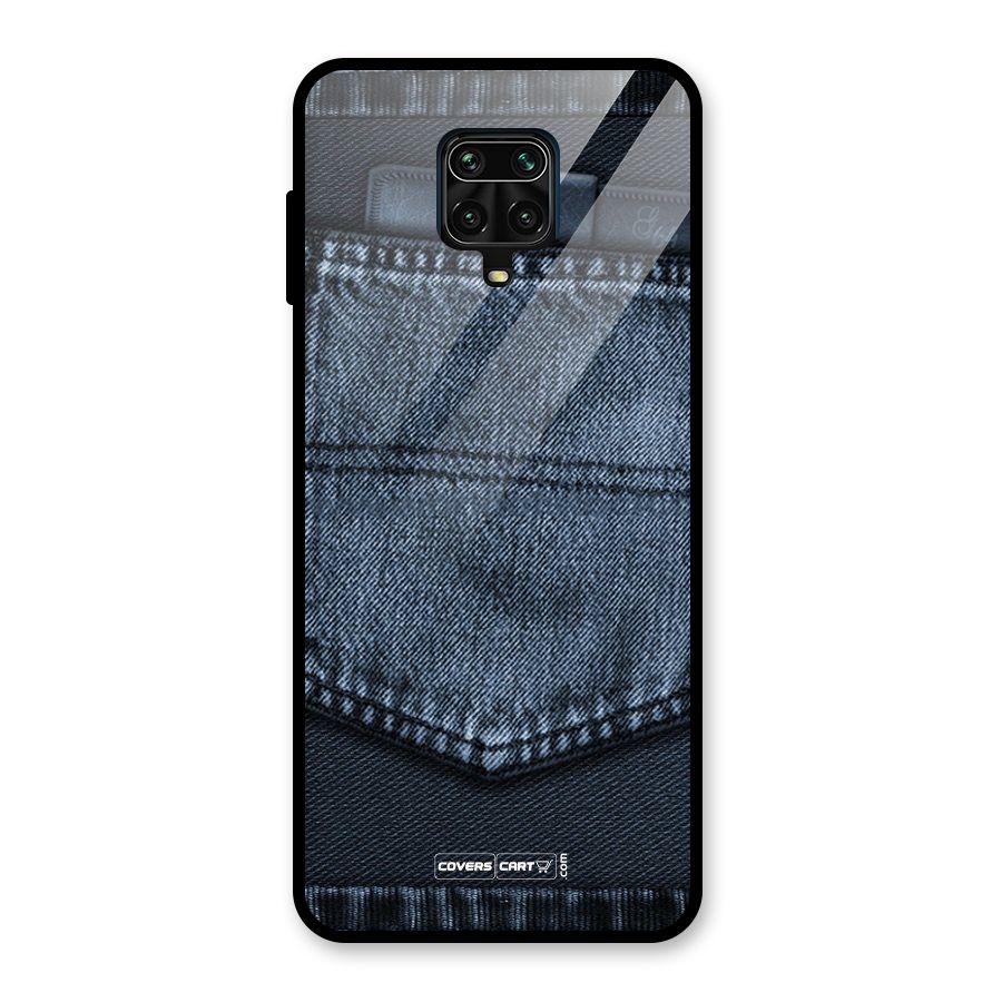 Blue Denim Glass Back Case for Redmi Note 9 Pro