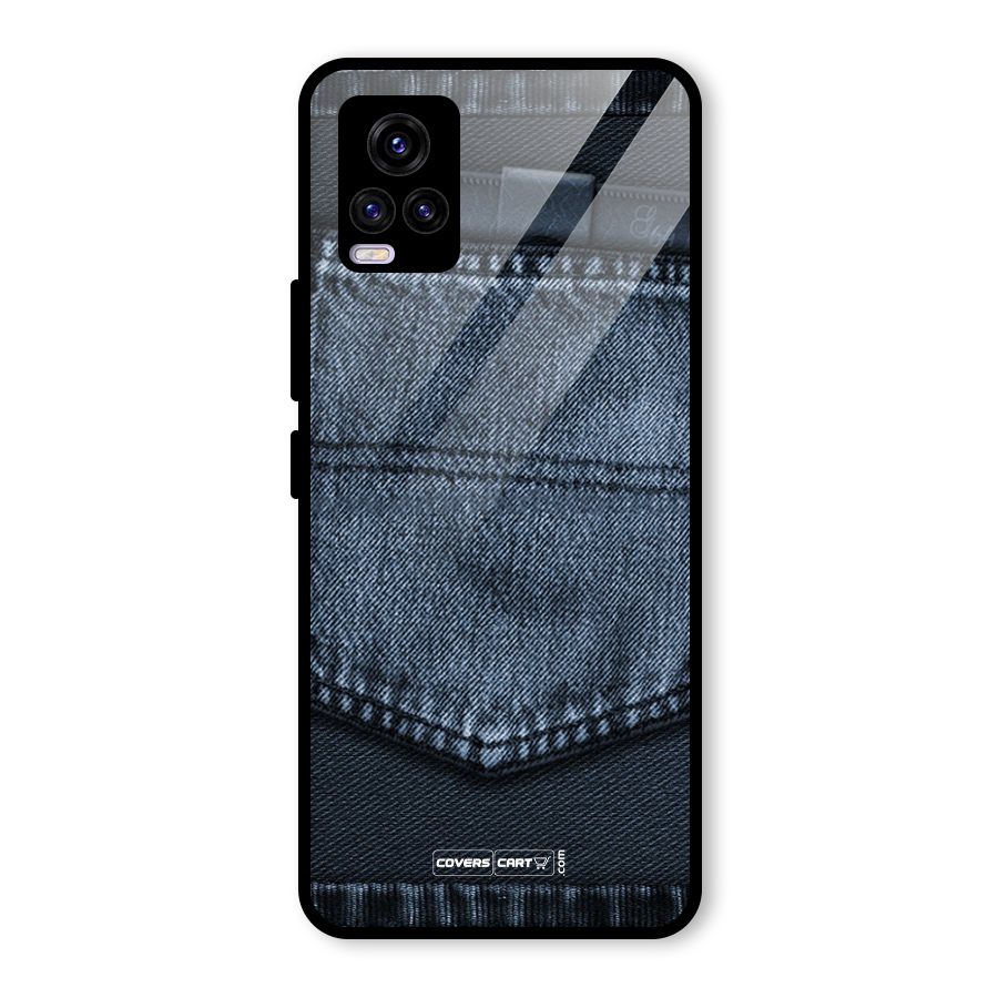 Blue Denim Glass Back Case for Vivo V20