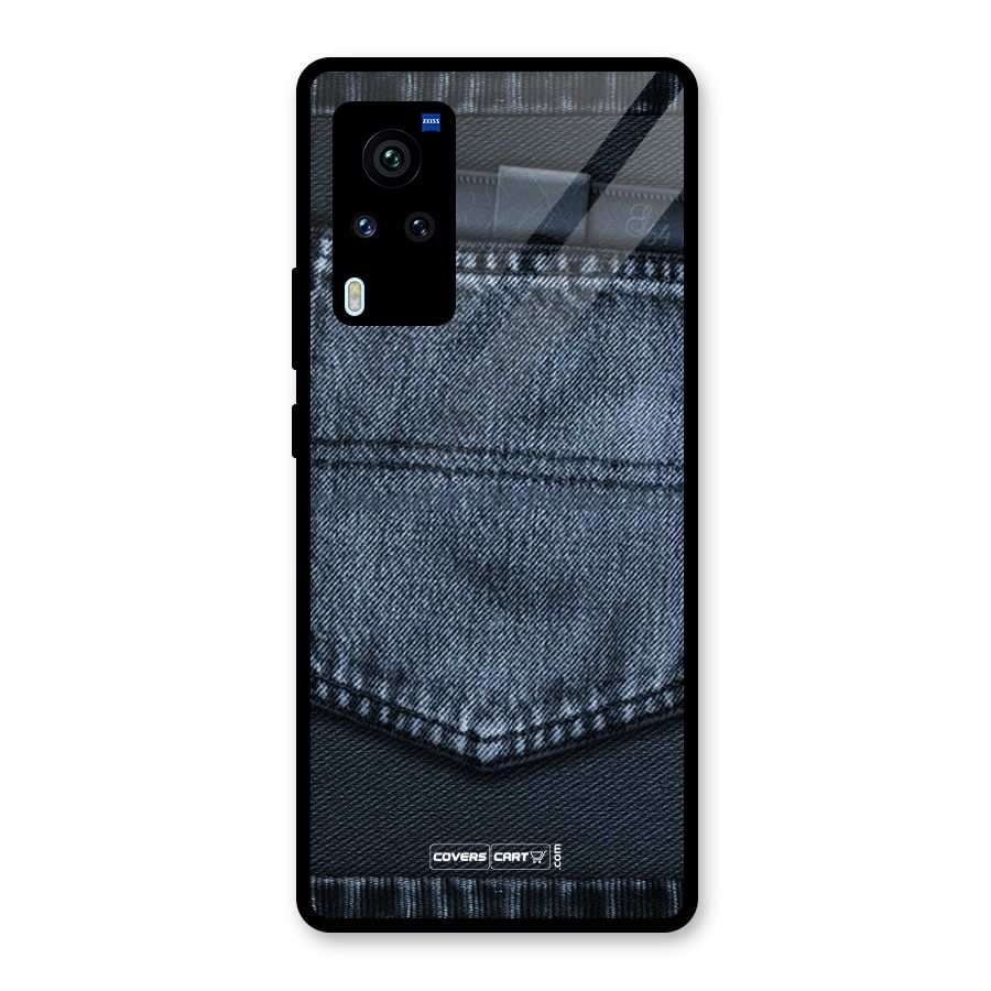 Blue Denim Glass Back Case for Vivo X60 Pro