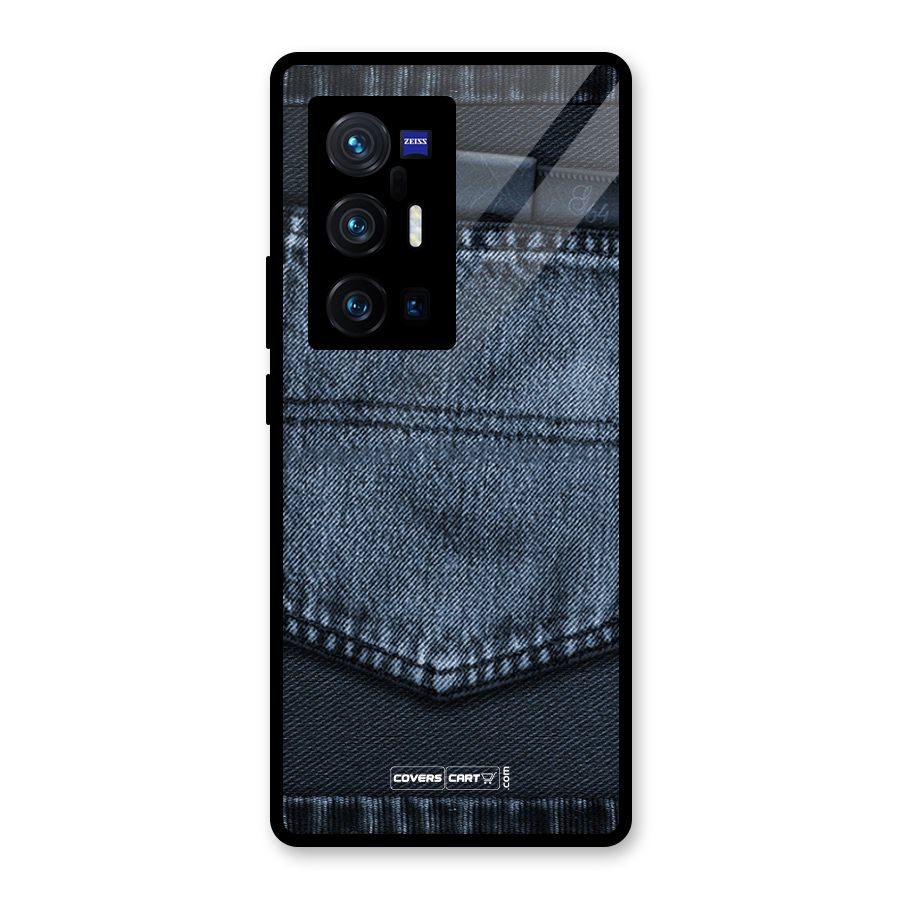 Blue Denim Glass Back Case for Vivo X70 Pro Plus