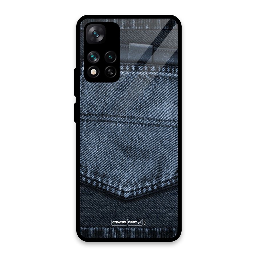 Blue Denim Glass Back Case for Xiaomi 11i HyperCharge 5G