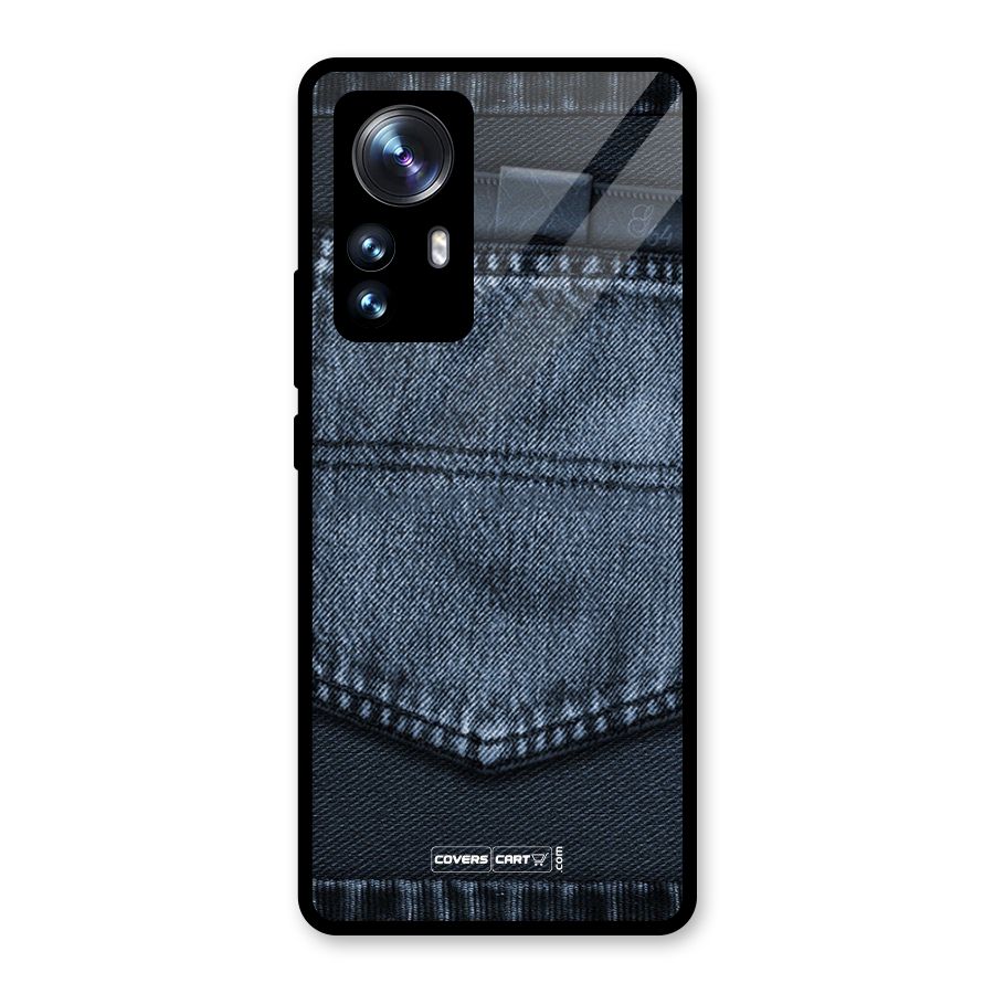 Blue Denim Glass Back Case for Xiaomi 12 Pro