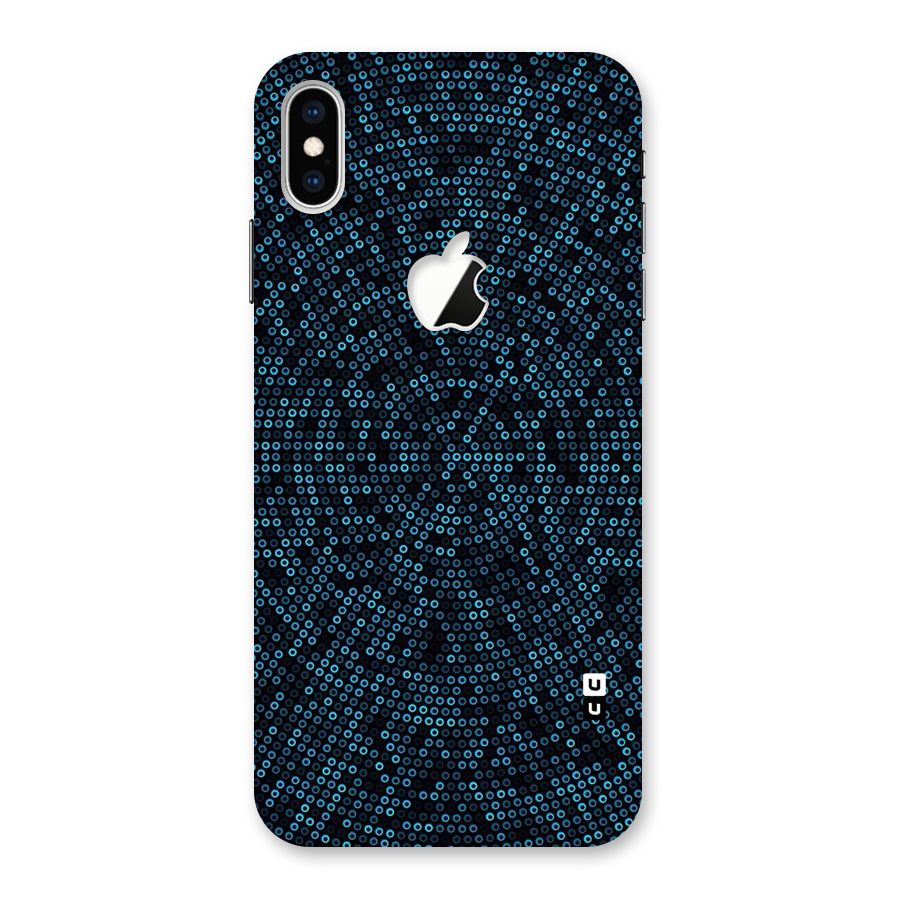 Blue Disco Lights Back Case for iPhone XS Max Apple Cut