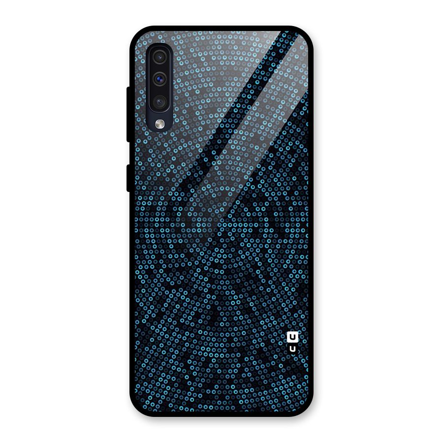 Blue Disco Lights Glass Back Case for Galaxy A50