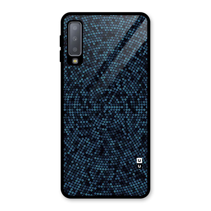 Blue Disco Lights Glass Back Case for Galaxy A7 (2018)