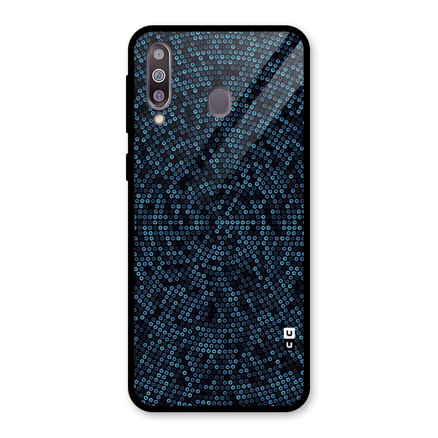 Blue Disco Lights Glass Back Case for Galaxy M30