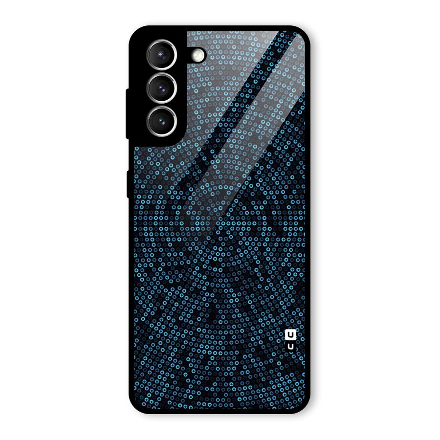 Blue Disco Lights Glass Back Case for Galaxy S21 5G