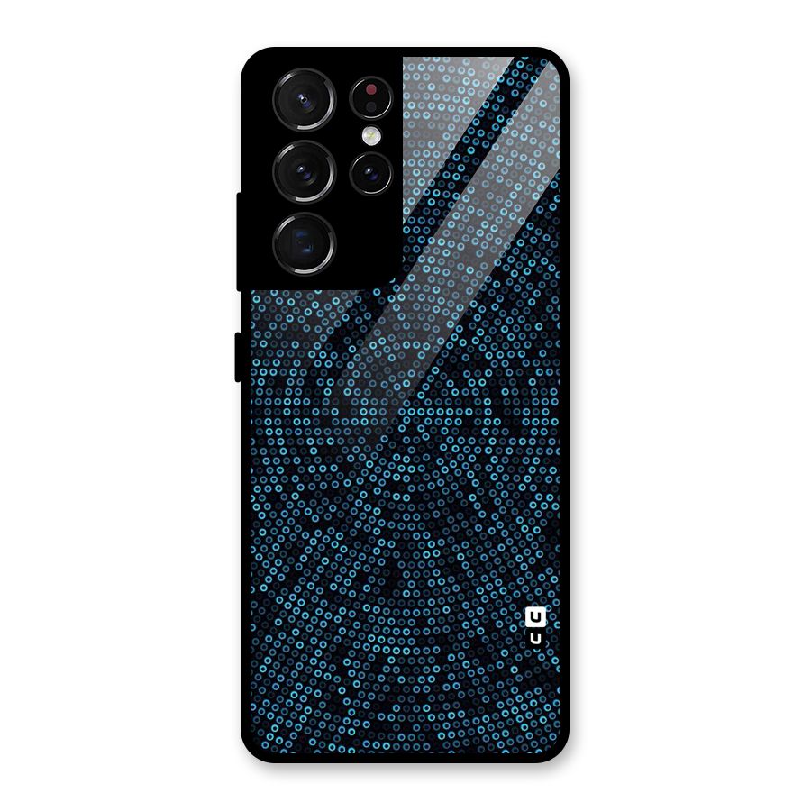 Blue Disco Lights Glass Back Case for Galaxy S21 Ultra 5G