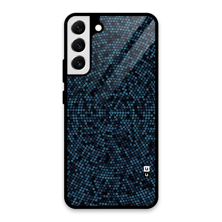 Blue Disco Lights Glass Back Case for Galaxy S22 Plus 5G