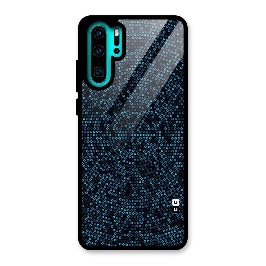 Blue Disco Lights Glass Back Case for Huawei P30 Pro