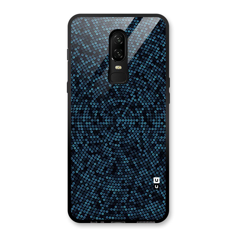 Blue Disco Lights Glass Back Case for OnePlus 6