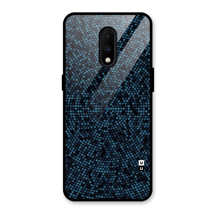 Blue Disco Lights Glass Back Case for OnePlus 7